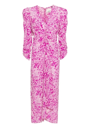 ISABEL MARANT Albini graphic-print midi dress - Pink