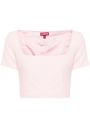 STAUD Anya square-neck crop blouse - Pink