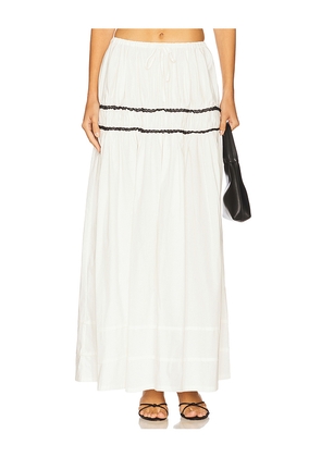 WeWoreWhat Tiered Midi Skirt in White. Size L. Also in M, S, XS.