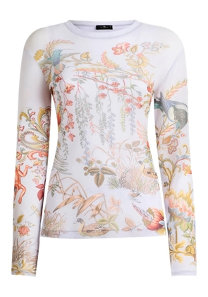 ETRO flora fauna-motif top - White