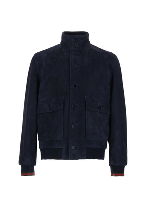 Gucci suede bomber jacket - Blue