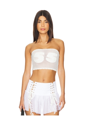 Zemeta Im No.55 Tube Top in White. Size M. Also in S.
