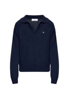 Vivienne Westwood V-neck embroidered T-shirt - Blue