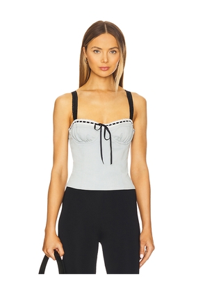 With Jean Ryder Top in Blue. Size L. Also in M, S, XL, XS.