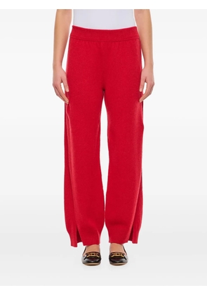 Barrie ribbed-hem trousers - Red