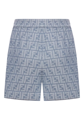 FENDI FF logo shorts - Blue