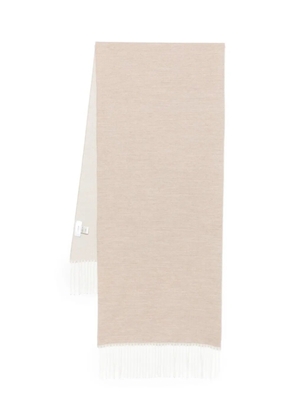 Lardini fringed wool scarf - Neutrals