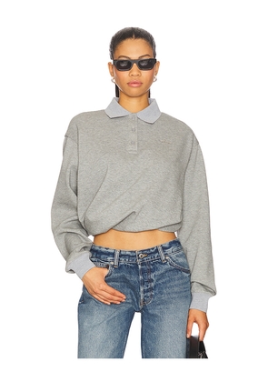 WE11DONE Polo T-shirt in Grey. Size L. Also in M.