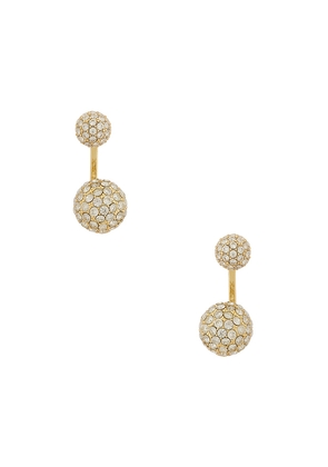 Roxanne Assoulin The Floating Spark Earrings in Metallic Gold.