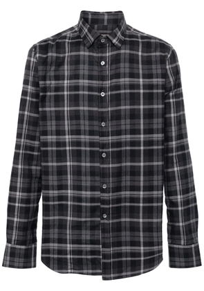 Canali plaid-check shirt - Grey