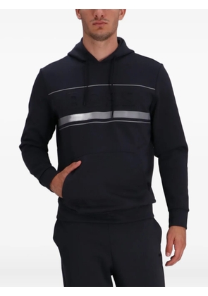 BOSS logo-band hooded sweatshirt - Black