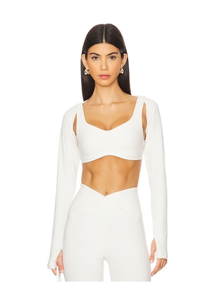 YEAR OF OURS Stretch Shrug in Ivory. Size L. Also in M, XL.