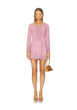 Understated Leather Cobain Dress in Pink. Size L. Also in M, S.