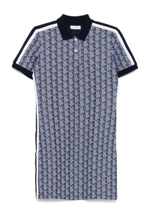 Lacoste monogram jacquard polo dress - Blue