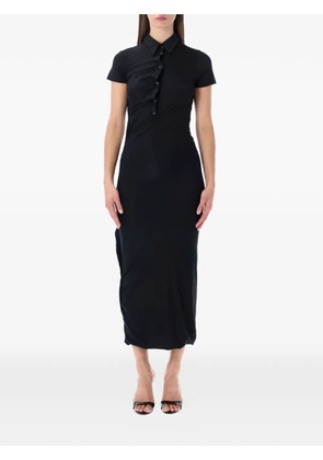 Ottolinger twisted polo midi dress - Black