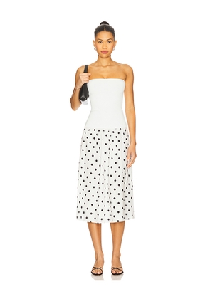 WeWoreWhat x REVOLVE Ribbed Cotton Midi Dress in White. Size L. Also in M, S, XL, XS.
