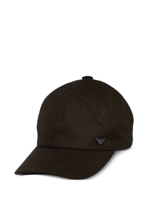 Emporio Armani logo plaque cap - Brown