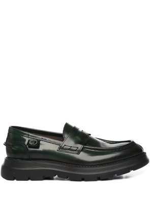 Giuliano Galiano Bryan Mocassins leather loafers - Green