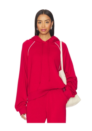 YEAR OF OURS Warm Up Hoodie in Red. Size L. Also in M, S, XL, XS.