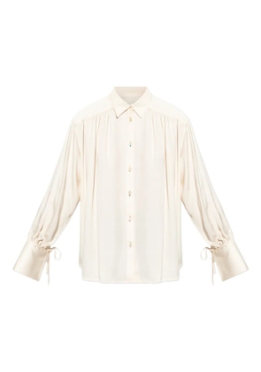 PS Paul Smith tie-cuff button-down top - Neutrals