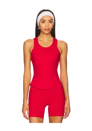 YEAR OF OURS Ribbed Sporty Tank Top in Red. Size L. Also in XS.