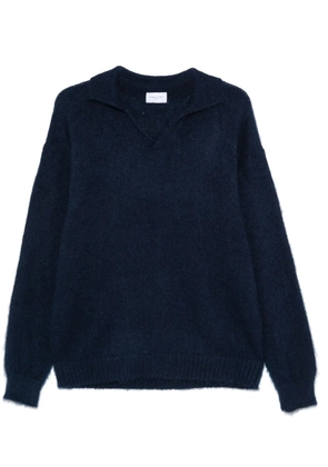 Family First knitted polo sweater - Blue