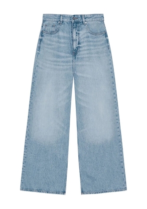 GANNI whiskering-effect jeans - Blue