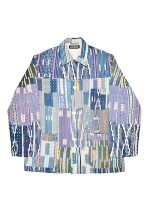 monitaly Italian Jail patchwork overshirt - Blue