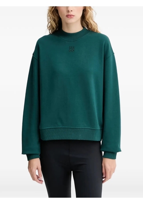 HUGO logo-sleeve logo-detail sweater - Green