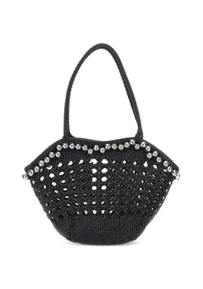 Osoi Lip woven bead-embellished shoulder bag - Black