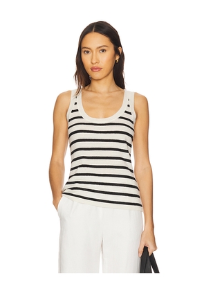 Veronica Beard Birke Cashmere Tank in White. Size L. Also in S, XL, XS.
