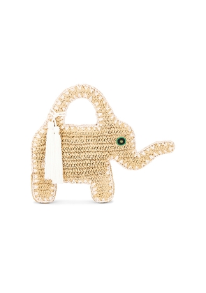 SIMONMILLER Elephant Mini Bag in Beige.