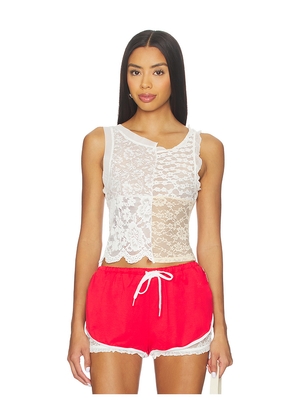 Yuhan Wang Patchwork Lace Tank Top in NA. Size L. Also in M, S, XL.