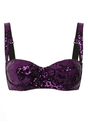 Dolce & Gabbana sequinned bra - Purple