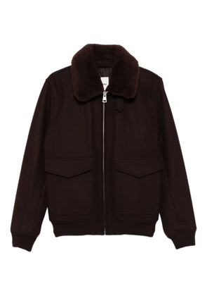 SANDRO zip-up bomber jacket - Brown