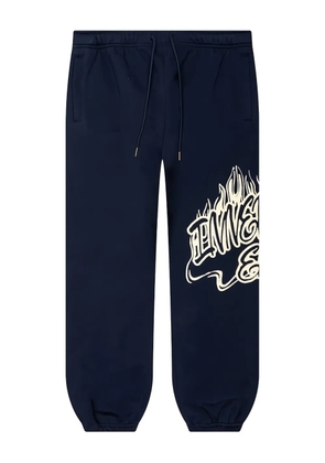Honor The Gift flame-print cotton sweatpants - Blue