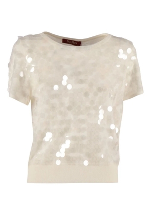 Max Mara Saio short-sleeve sweater - White