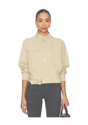 With Jean Ross Jacket in Tan. Size L. Also in M, S, XL, XXS.
