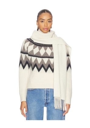 Rag & Bone Mila Textured Scarf in Ivory.