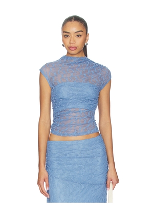 SOVERE Lowri Top in Blue. Size L. Also in M, S, XL, XS.