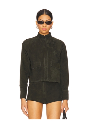 ZUT x REVOLVE Remon Suede Jacket in Olive. Size L. Also in M, S, XS.