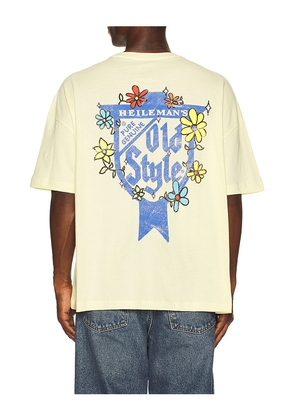 The Forecast Agency Old Style Beer Tee in Yellow. Size L. Also in M, S, XL/1X, XS.