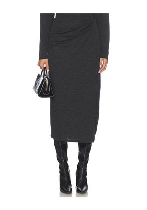 Vince Waist Draped Midi Skirt in Charcoal. Size M. Also in S, XS.