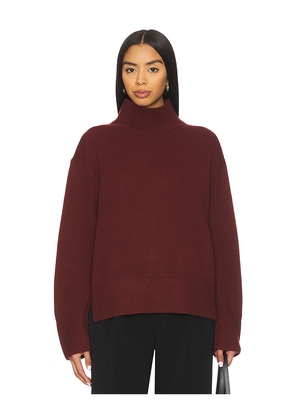 Vince Turtle Neck Side Slit Sweater in Burgundy. Size L. Also in S, XS.