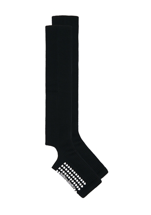 WellBeing + BeingWell Grip Legwarmer in Black,White.
