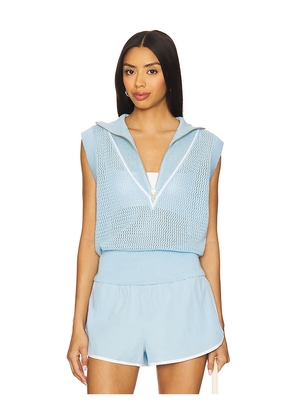 Varley Allena Half Zip Vest in Blue. Size L. Also in XL.