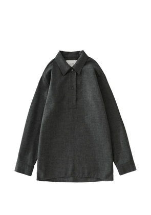 Studio Nicholson half-placket drop-shoulder pinole shirt - Grey