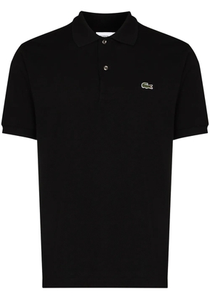 Lacoste logo-patch short-sleeve polo shirt - Black