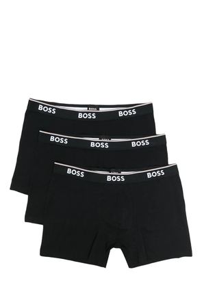 BOSS pack of three logo-waistband boxer briefs - Black