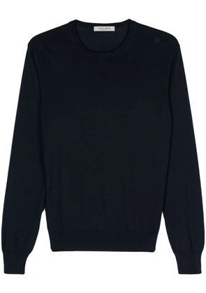 Fileria fine-knit cotton jumper - Blue